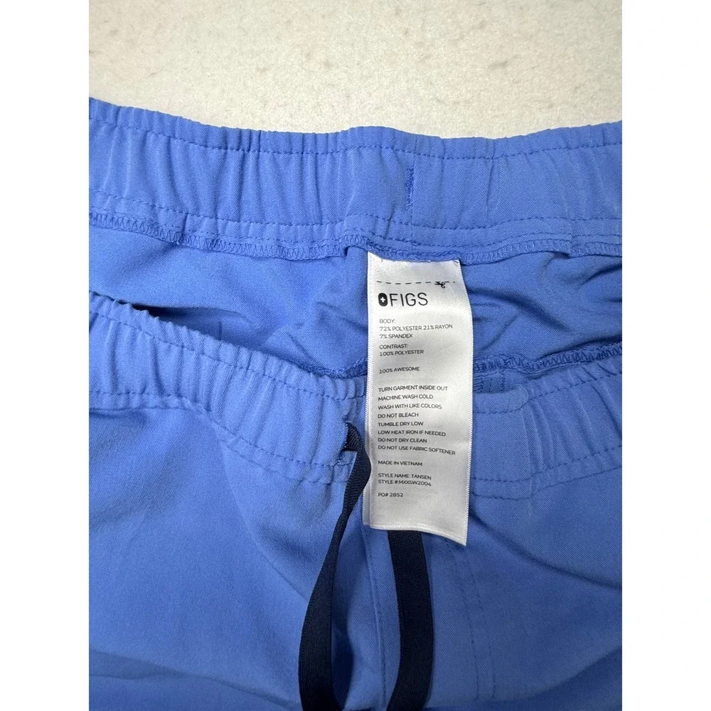 FIGS Tansen Blue Scrub Jogger Pants Mens Large Technical Collection